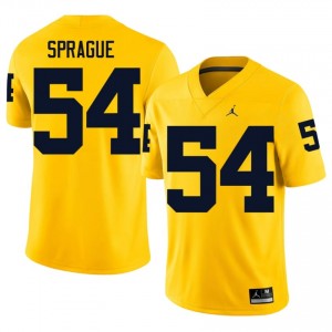 #54 Andrew Sprague Michigan Men's Jersey | Maize University Football Premium Stitching Team Gear 81948795