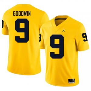 #9 Channing Goodwin U-M Wolverines Men's Jersey | Maize NCAA Football Premium Stitching Team Gear 99799576