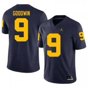 Channing Goodwin #9 Navy Men's High School Jersey | Michigan Wolverines Football Officially Licensed Fanwear 35843006