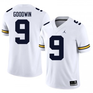 UMich  Wolverines Channing Goodwin #9 White Men's Football Jersey | NCAA Authentic Merch 91812387