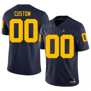 Custom #00 Navy Men's NCAA Jersey | U-M Wolverines Football Officially Licensed Fanwear 42741448