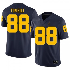 Deakon Tonielli #88 Navy Men's Player Jersey | UMich  Wolverines Football Officially Licensed Fanwear 86770211