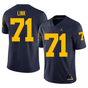 Evan Link #71 Navy Men's High School Jersey | Michigan Wolverines Football Officially Licensed Fanwear 11644128