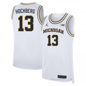 Michigan Harrison Hochberg #13 White Men's Basketball Jersey | NCAA Authentic Merch 90510805