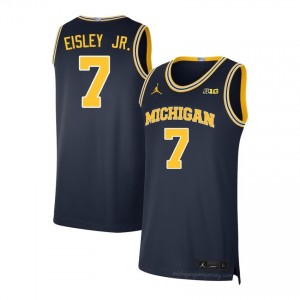 #7 Howard Eisley Jr. Michigan Wolverines Men's Jersey | Navy Player Basketball Premium Stitching Team Gear 28166686