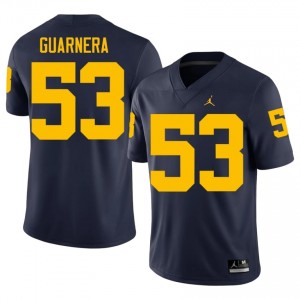 Jake Guarnera #53 Navy Men's Player Jersey | UMich  Wolverines Football Officially Licensed Fanwear 21011639
