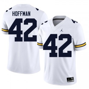 Michigan Wolverines Jalen Hoffman #42 White Men's Football Jersey | NCAA Authentic Merch 72386275