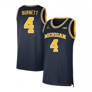 #4 Nimari Burnett Michigan Wolverines Men's Jersey | Navy College Basketball Premium Stitching Team Gear 40709381