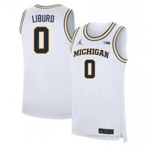 Michigan Ricky Liburd #0 White Men's Basketball Jersey | NCAA Authentic Merch 83072582