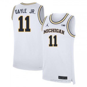 Michigan Roddy Gayle Jr. #11 White Men's Basketball Jersey | NCAA Authentic Merch 15509432