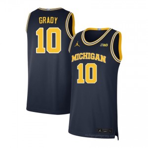 #10 Winters Grady Michigan Wolverines Men's Jersey | Navy University Basketball Premium Stitching Team Gear 58941993