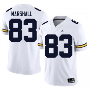 Michigan Wolverines Zack Marshall #83 White Men's Football Jersey | NCAA Authentic Merch 57694149