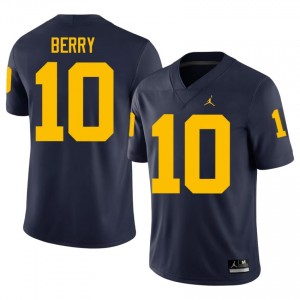 Zeke Berry #10 Navy Men's Player Jersey | UMich  Wolverines Football Officially Licensed Fanwear 85872156
