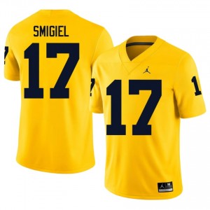 #17 Brady Smigiel U-M Wolverines Men's Jersey | Maize NCAA Football Premium Stitching Team Gear 54858229