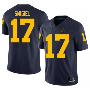 Brady Smigiel #17 Navy Men's High School Jersey | Michigan Wolverines Football Officially Licensed Fanwear 42135354
