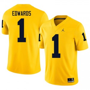 #1 Braylon Edwards Michigan Wolverines Men's Jersey | Maize High School Football Premium Stitching Team Gear 45341672