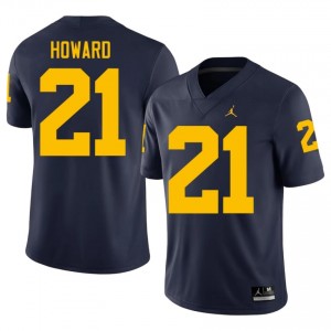 Desmond Howard #21 Navy Men's University Jersey | Michigan Football Officially Licensed Fanwear 72694737