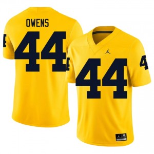 #44 Eli Owens Michigan Wolverines Men's Jersey | Maize High School Football Premium Stitching Team Gear 11654828