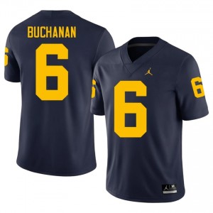 JJ Buchanan #6 Navy Men's Player Jersey | UMich  Wolverines Football Officially Licensed Fanwear 66558784