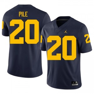 Jaylen Pile #20 Navy Men's Player Jersey | UMich  Wolverines Football Officially Licensed Fanwear 60337293