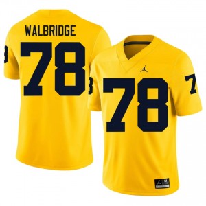 #78 Marky Walbridge Wolverines Men's Jersey | Maize College Football Premium Stitching Team Gear 41728399