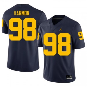 Tom Harmon #98 Navy Men's High School Jersey | Michigan Wolverines Football Officially Licensed Fanwear 48829908