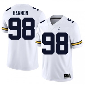 UMich  Wolverines Tom Harmon #98 White Men's Football Jersey | NCAA Authentic Merch 84608547