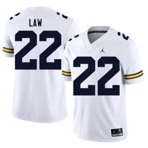 Michigan Wolverines Ty Law #22 White Men's Football Jersey | NCAA Authentic Merch 96454021