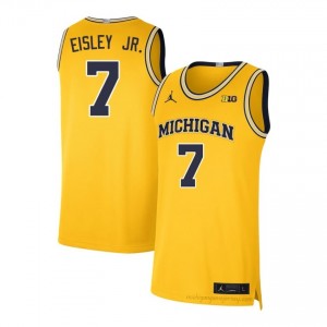 Howard Eisley Jr. #7 Maize Men's University Jersey | Wolverines Basketball Officially Licensed Fanwear 77309118