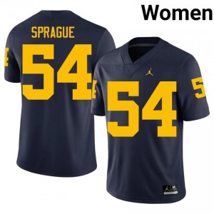Andrew Sprague #54 Navy Women's University Jersey | Michigan Football Officially Licensed Fanwear 14766164