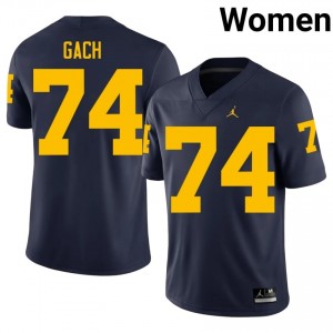 Avery Gach #74 Navy Women's College Jersey | Wolverines Football Officially Licensed Fanwear 53830702