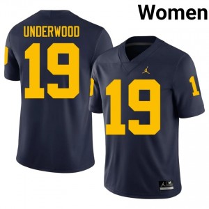 Bryce Underwood #19 Navy Women's Player Jersey | UMich  Wolverines Football Officially Licensed Fanwear 74697076