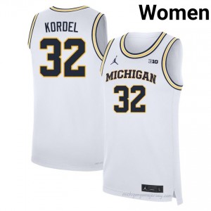 Michigan Malick Kordel #32 White Women's Basketball Jersey | NCAA Authentic Merch 86846277
