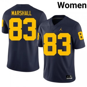 Zack Marshall #83 Navy Women's Player Jersey | UMich  Wolverines Football Officially Licensed Fanwear 87802444