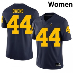 Eli Owens #44 Navy Women's High School Jersey | Michigan Wolverines Football Officially Licensed Fanwear 17776665