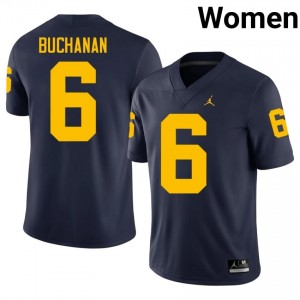 JJ Buchanan #6 Navy Women's College Jersey | Wolverines Football Officially Licensed Fanwear 37904810