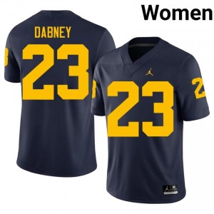 Markel Dabney #23 Navy Women's High School Jersey | Michigan Wolverines Football Officially Licensed Fanwear 62411747