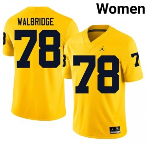 #78 Marky Walbridge Michigan Wolverines Women's Jersey | Maize High School Football Premium Stitching Team Gear 85819413