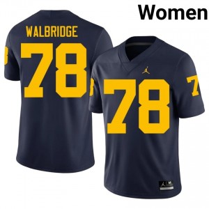 Marky Walbridge #78 Navy Women's College Jersey | Wolverines Football Officially Licensed Fanwear 43258887