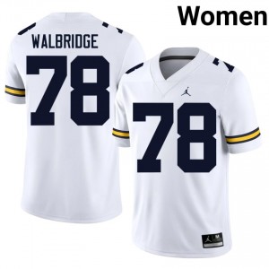 Michigan Marky Walbridge #78 White Women's Football Jersey | NCAA Authentic Merch 82312510
