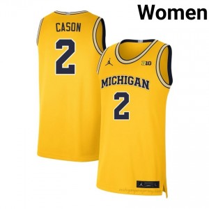 L.J. Cason #2 Maize Women's High School Jersey | Wolverines Basketball Officially Licensed Fanwear 38219082