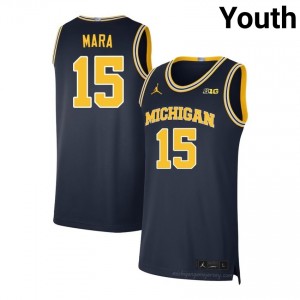 #15 Aday Mara Michigan Wolverines Youth Jersey | Navy University Basketball Premium Stitching Team Gear 85233842