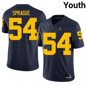 Andrew Sprague #54 Navy Youth Player Jersey | UMich  Wolverines Football Officially Licensed Fanwear 18855977