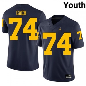 Avery Gach #74 Navy Youth High School Jersey | Michigan Wolverines Football Officially Licensed Fanwear 48437519
