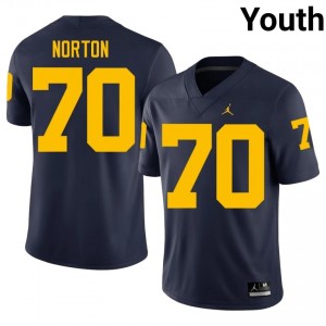 Brady Norton #70 Navy Youth College Jersey | Wolverines Football Officially Licensed Fanwear 14824940