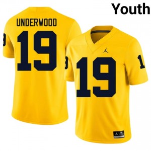 #19 Bryce Underwood Michigan Wolverines Youth Jersey | Maize High School Football Premium Stitching Team Gear 80062196