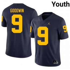 Channing Goodwin #9 Navy Youth University Jersey | Michigan Football Officially Licensed Fanwear 71965145