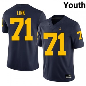 Evan Link #71 Navy Youth University Jersey | Michigan Football Officially Licensed Fanwear 27846965