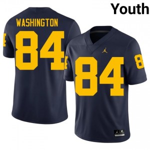 Jacob Washington #84 Navy Youth University Jersey | Michigan Football Officially Licensed Fanwear 42234352