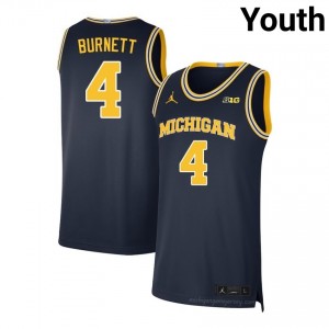 #4 Nimari Burnett Michigan Wolverines Youth Jersey | Navy NCAA Basketball Premium Stitching Team Gear 26087056